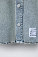 LABEL DENIM OVERSHIRT