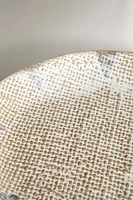 TEXTURED STONEWARE SOAP DISH