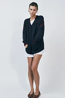 COMBINATION KNIT CARDIGAN