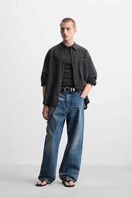 TEXTURED COTTON - LINEN SHIRT