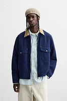 CONTRAST COLLAR JACKET