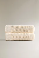 CHILDREN'S OPENWORK COTTON BLANKET