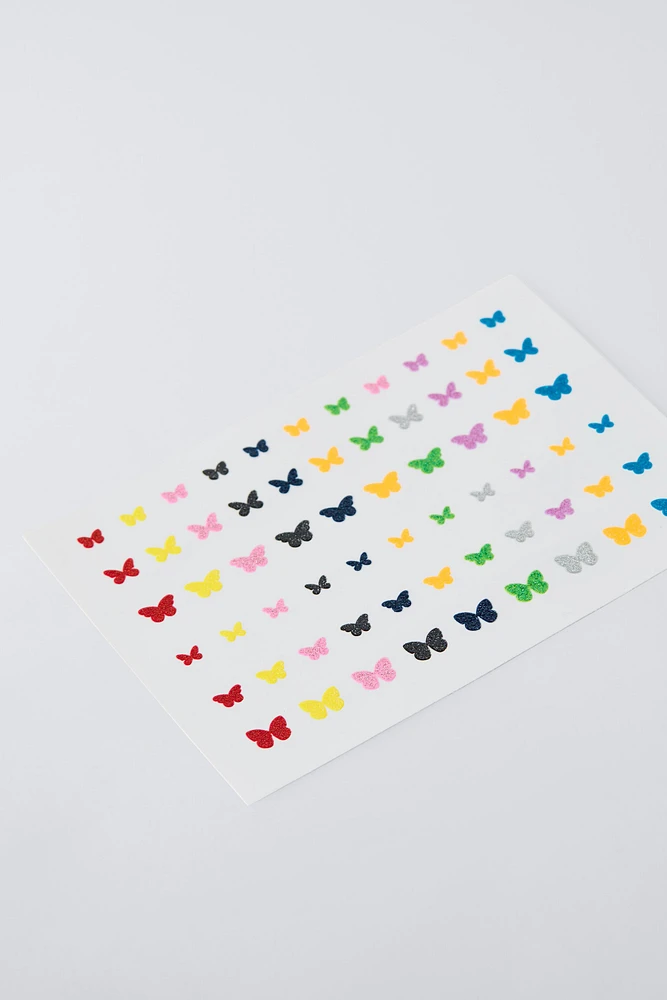 GLITTER BUTTERFLIES ZARA FACE STICKERS
