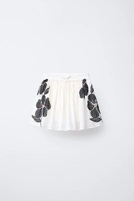 JUPE-SHORT BERMUDA IMPRIMÉE FLEURS
