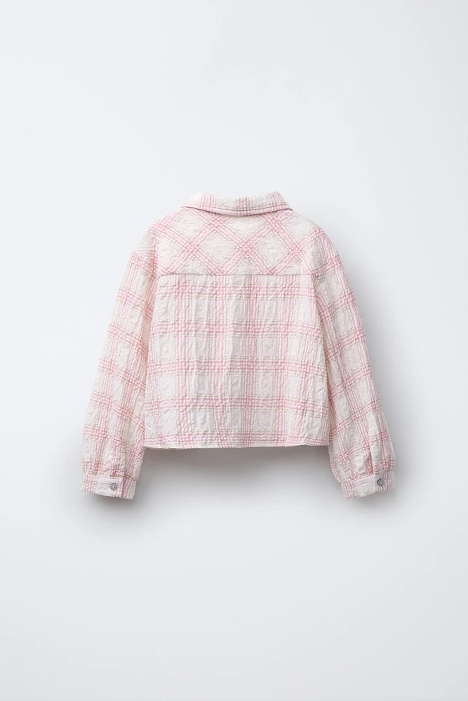 TEXTURED PLAID SHIRT
