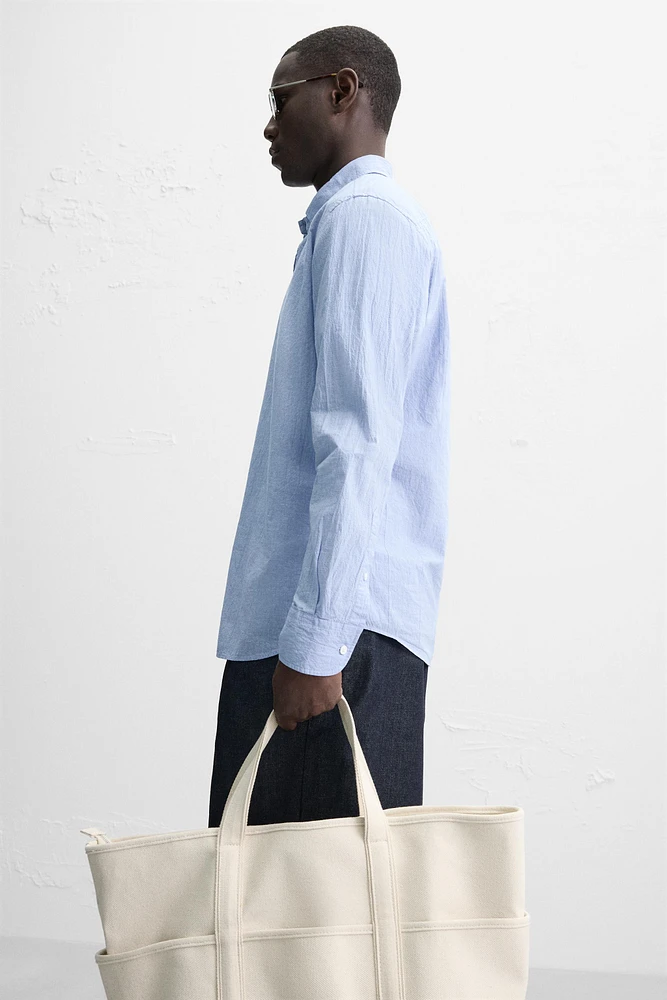 WRINKLED EFFECT REGULAR FIT SHIRT
