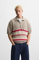 QUARTER ZIP KNIT POLO