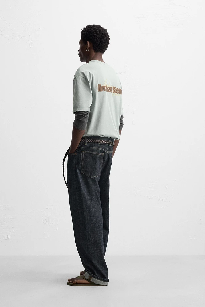 EMBROIDERED TEXT SHIRT