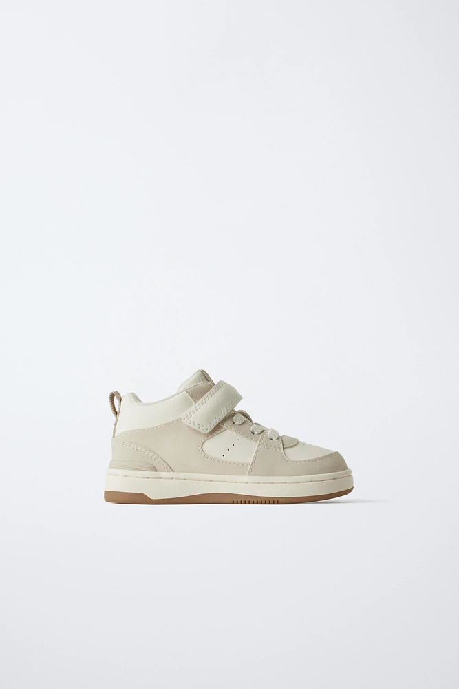 STRAP HIGH-TOP SNEAKERS