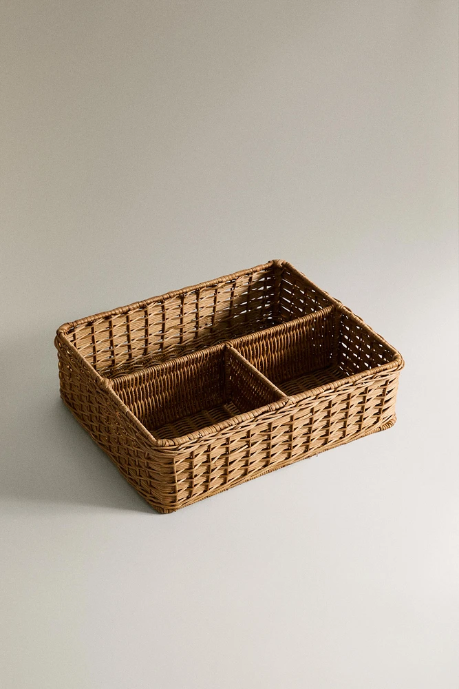 GRAND PANIER À RANGEMENT ENFANT ROTIN