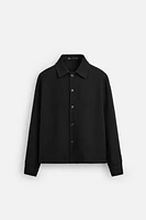 TEXTURED REGULAR FIT OVERSHIRT