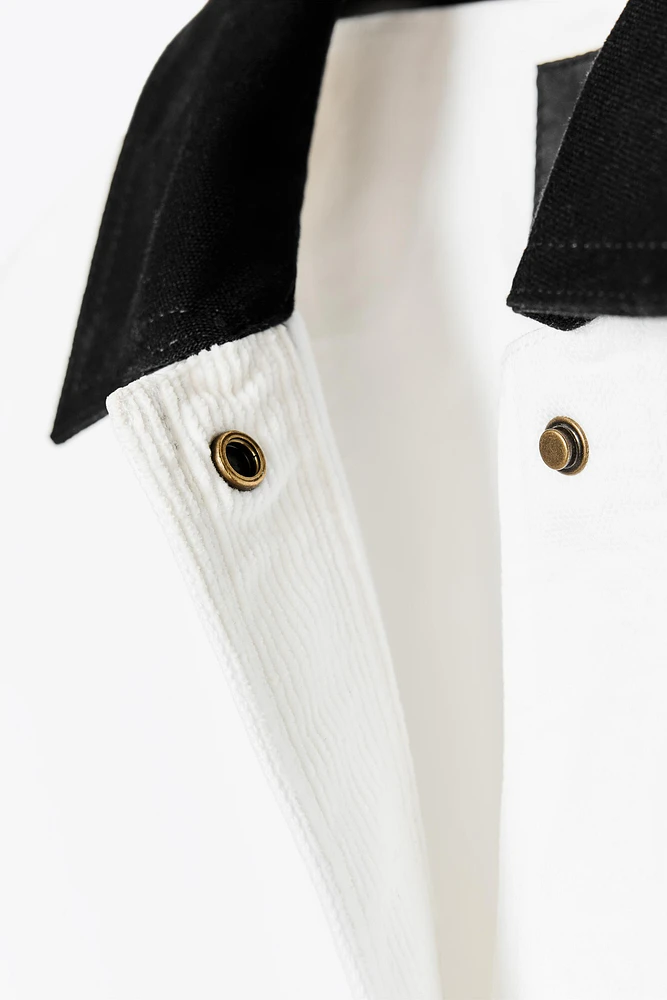 CONTRAST COLLAR OVERSHIRT ZW COLLECTION