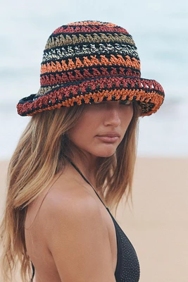 MIXED BRAIDED BUCKET HAT