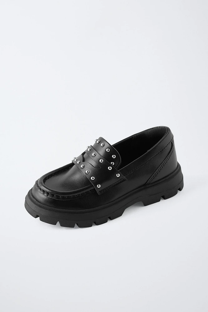 STUDDED LOAFERS