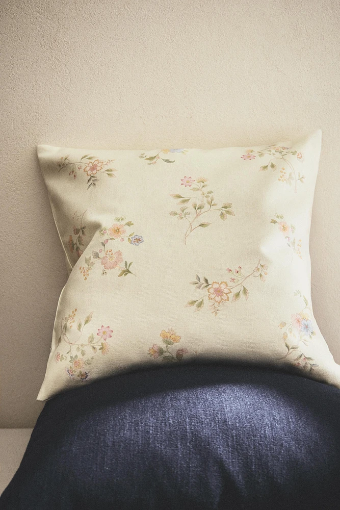 HOUSSE DE COUSSIN IMPRIMÉ FLORAL