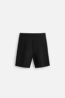 REGULAR FIT DRAWSTRING BERMUDA SHORTS