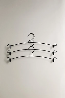 CINTRE MÉTALLIQUE PINCES (LOT DE 3)