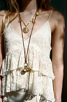 TOP WITH RUFFLED STRAPS