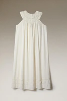 CHEMISE DE NUIT FRONCÉE ET DENTELLE