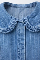 STRIPED DENIM DRESS