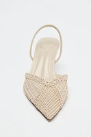 BRAIDED SLINGBACK HEELS