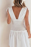 POPLIN DRESS WITH BOWS