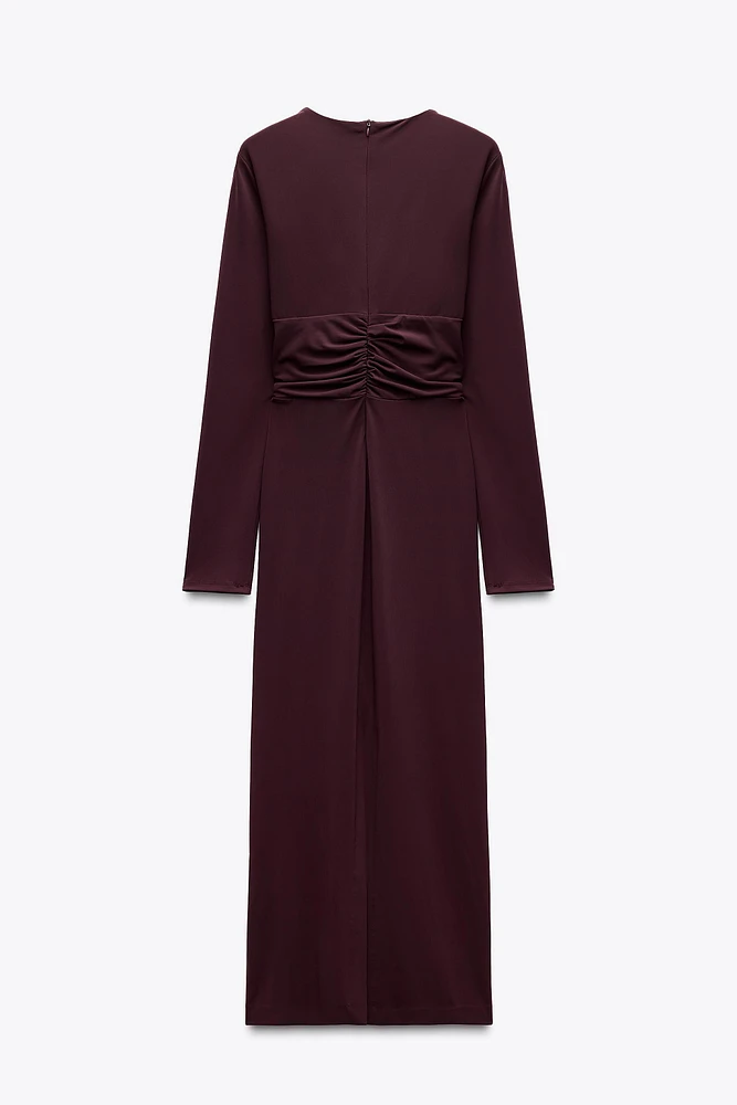 ROBE MI-LONGUE DRAPÉE