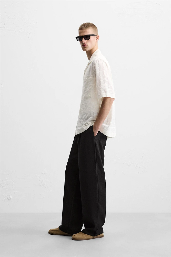 OPENWORK TEXTURED SHIRT