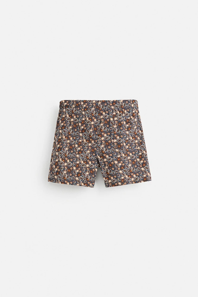 FLORAL PRINT MID-LENGTH SWIMSUIT