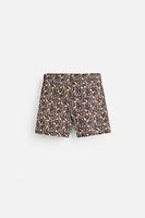 FLORAL PRINT MID-LENGTH SWIMSUIT