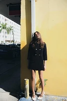 DOUBLE BREASTED KNIT COAT
