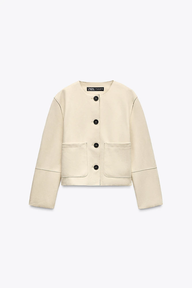 FAUX SUEDE JACKET