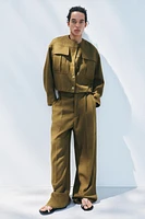 LINEN BLEND BOMBER JACKET ZW COLLECTION
