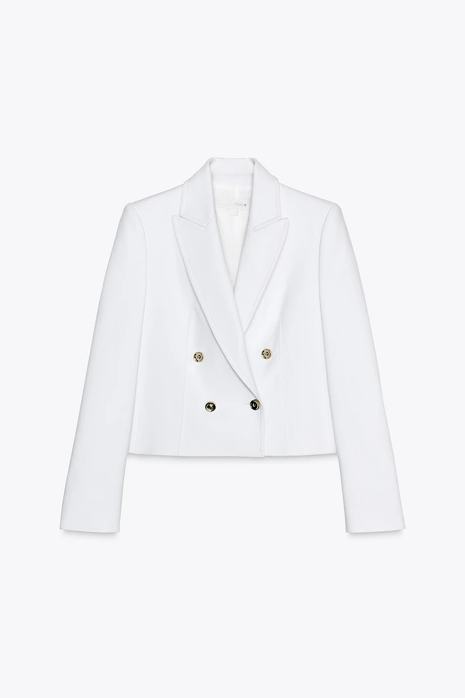 CROPPED DOUBLE BREASTED BLAZER