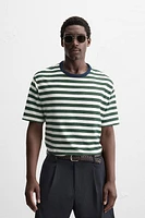 T-SHIRT JACQUARD RAYURES