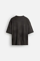 SPRAY PRINT KNIT T-SHIRT