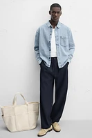 PANTALON PLISSÉ COTON ET LYOCELL
