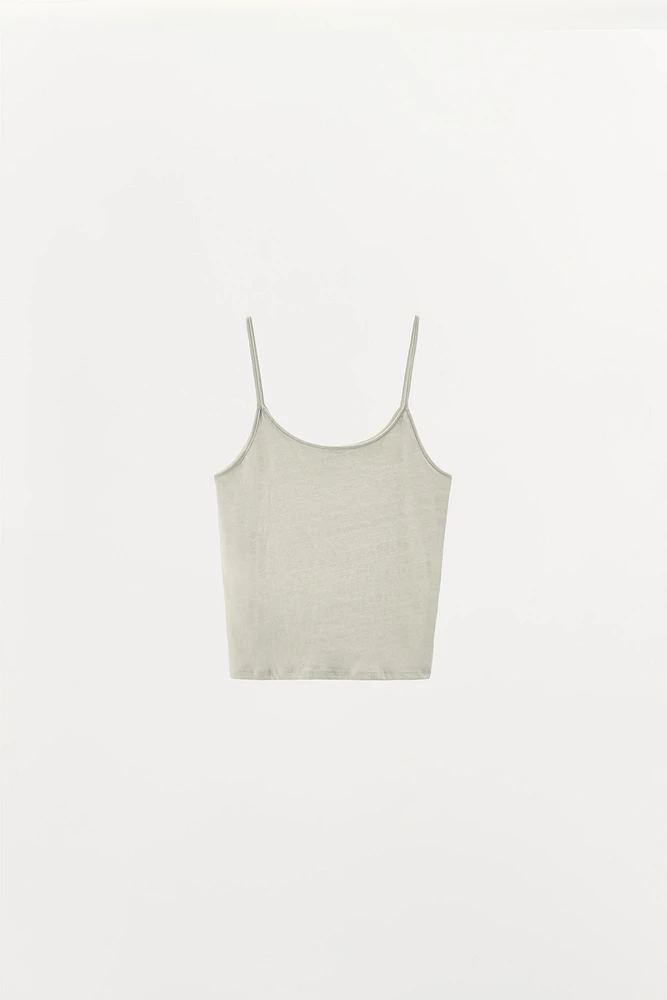 LINEN BLEND TANK TOP