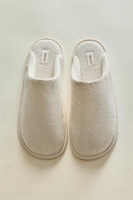 JACQUARD MULE SLIPPERS