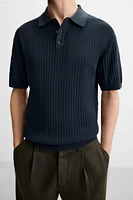 POLO MAILLE STRUCTURE VERTICALE