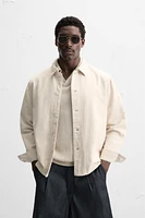TEXTURED WEAVE OVERSHIRT