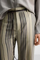 LIMITED EDITION 100% CUPRO STRIPED PANTS