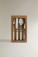 4-PIECE CERAMIC FLATWARE SET