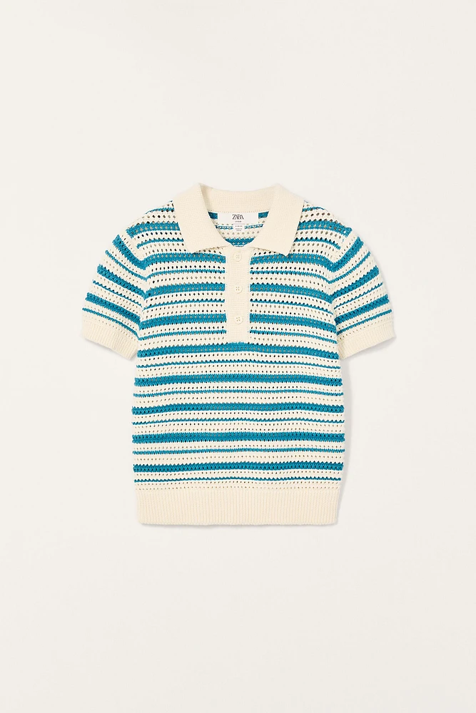 POLO EN MAILLE RAYURES ÉDITION LIMITÉE