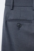 TEXTURED SUIT PANTS