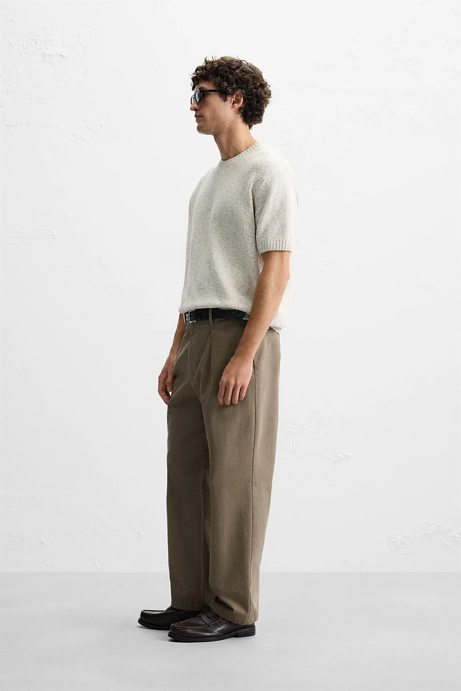 BOUCLÉ TEXTURED KNIT T-SHIRT
