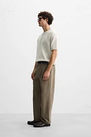 BOUCLÉ TEXTURED KNIT T-SHIRT