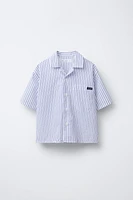 STRIPED SPREAD COLLAR SHIRT
