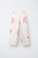 STRAIGHT LEG FLORAL PANTS