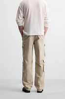 POCKET DENIM CARGO PANTS